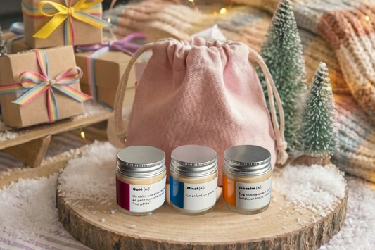 COFFRET CADEAU Flammes d'Hiver : TRIO MINI BOUGIES PARFUMEES