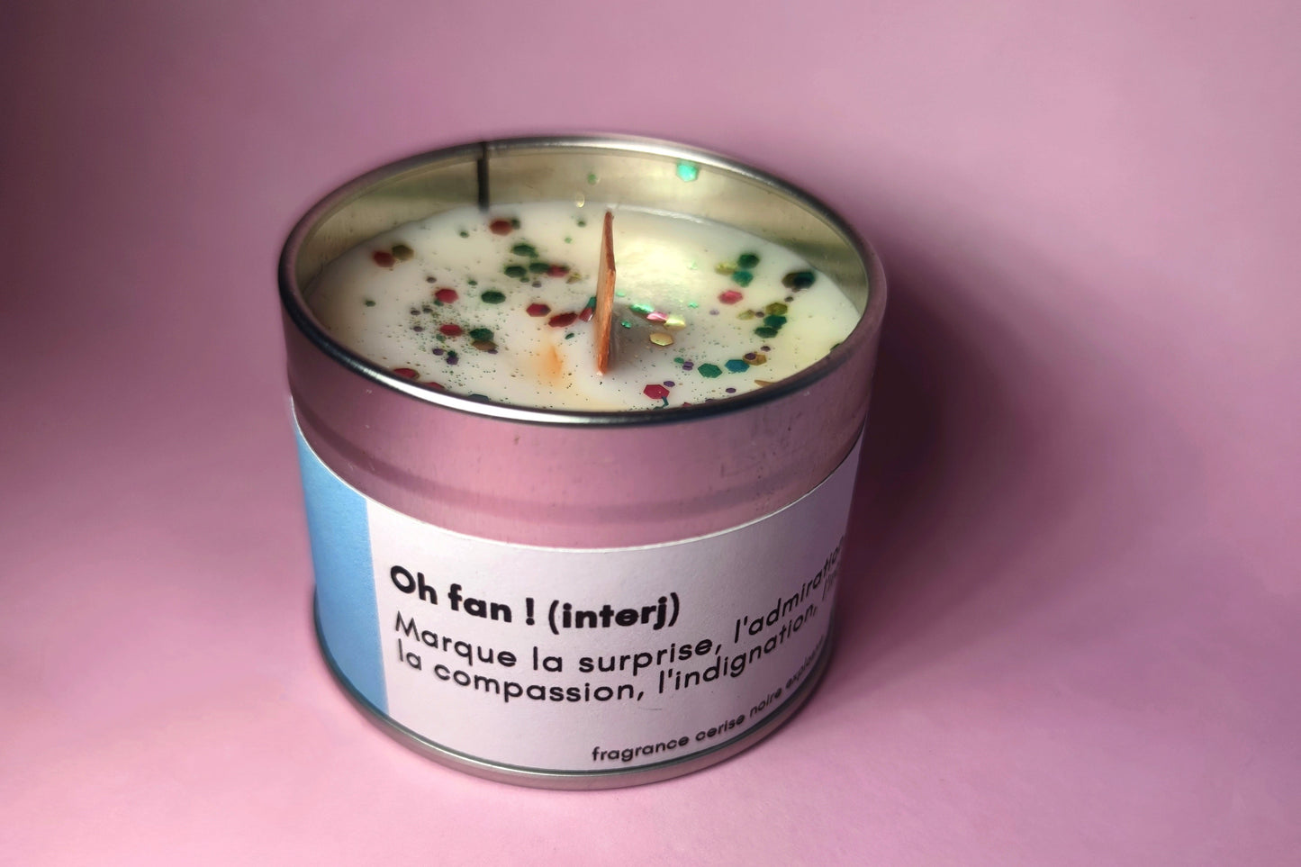 BOUGIE OH FAN ! - PARFUMÉE CERISE NOIRE EXPLOSIVE - 90g